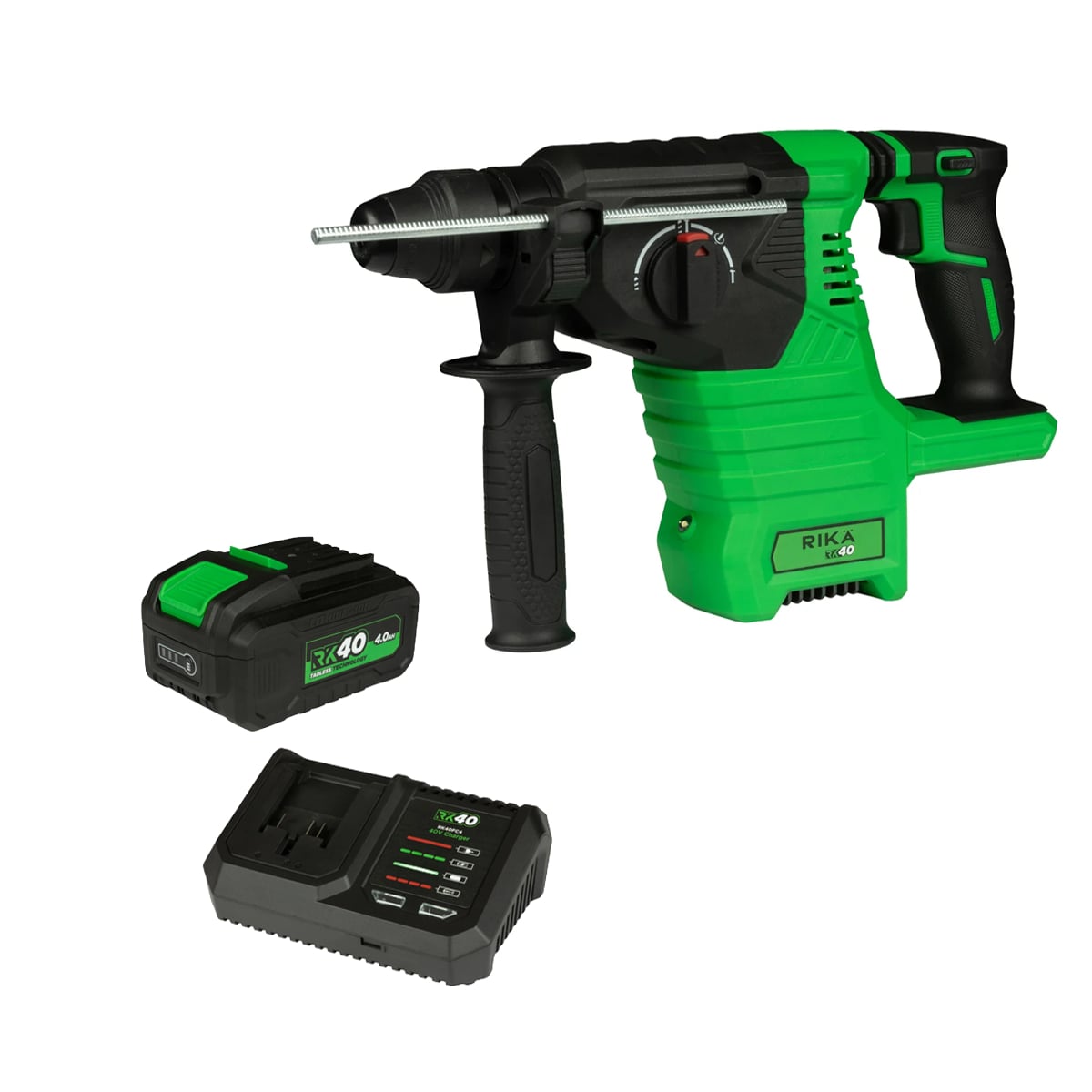 Rikä RK40 40V SDS-Plus Rotary Hammer Drill Kit | Tabless | 4Ah